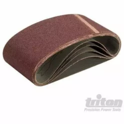 Bande Abrasive 75x457 Mm Support Toilé Triton, Grain 100, Le Lot De 5