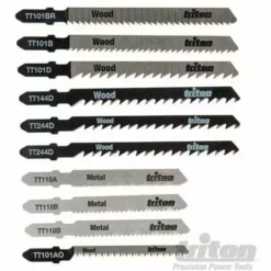 TRITON Lames De Scie Sauteuse, 10 Pcs, Bois / Métal, Bois - Métal