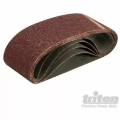 TRITON Lot De 5 Bandes Abrasives 75 X 480 Mm, Grain 40, 40