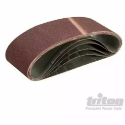 TRITON Lot De 5 Bandes Abrasives 75 X 533 Mm, Grain 60, 60