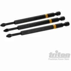 TRITON Lot De 3 Embouts De Vissage Impact Pozidriv, PZ2 - 110 Mm, PZ2 - 110 Mm