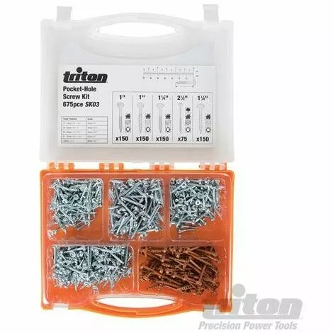 TRITON Vis Pour Trous Dissimulés, Coffret 675 Pcs, SK03, SK03 3 TRITON Vis Pour Trous Dissimulés, Coffret 675 Pcs, SK03, SK03 – Image 2