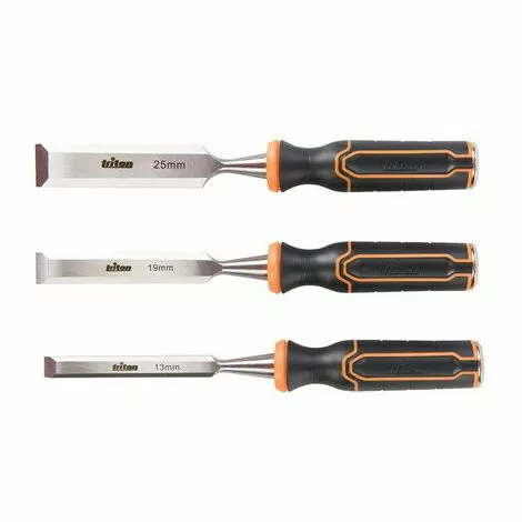 Lot Professionnel De 3 Ciseaux A Bois Triton De 13 19 Et 25 Mm 4 Lot Professionnel De 3 Ciseaux A Bois Triton De 13 19 Et 25 Mm – Image 2