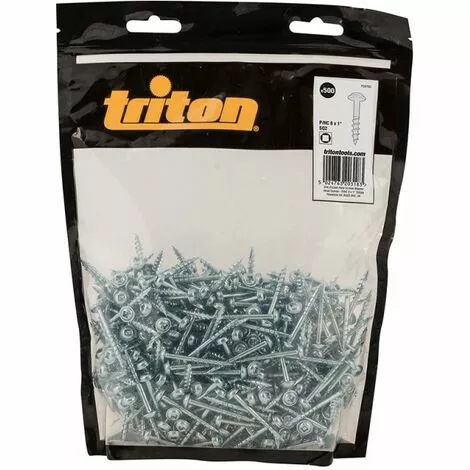 TRITON Vis En Acier Pour Perçages Dissimulés, Fausse Rondelle, Pas Grossier - 500 Vis Numéro 8 X 1'' 4 TRITON Vis En Acier Pour Perçages Dissimulés, Fausse Rondelle, Pas Grossier - 500 Vis Numéro 8 X 1'' – Image 2